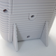 Removable legs keep the alarm clock propped up on its own.